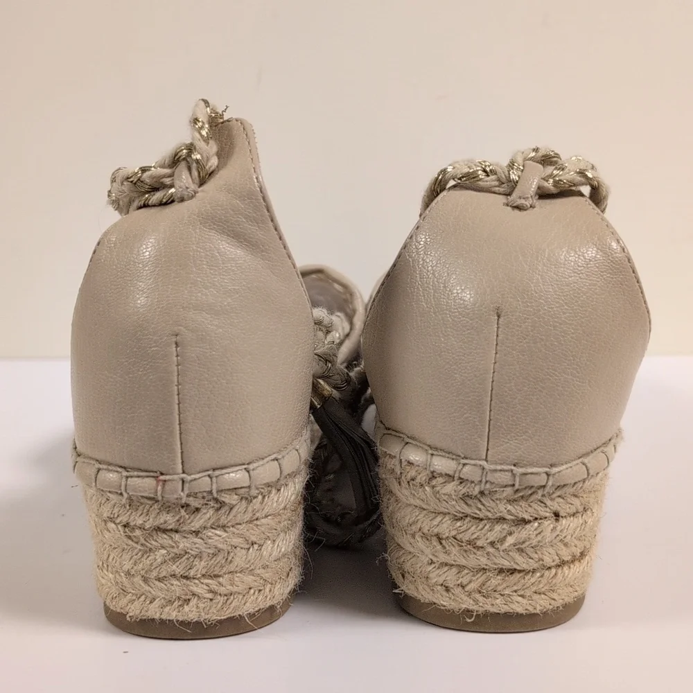 Nanette Lepore Women's Bitsy 1 Espadrille Wedge Sandal Cottagecore Lace - Picture 3 of 13
